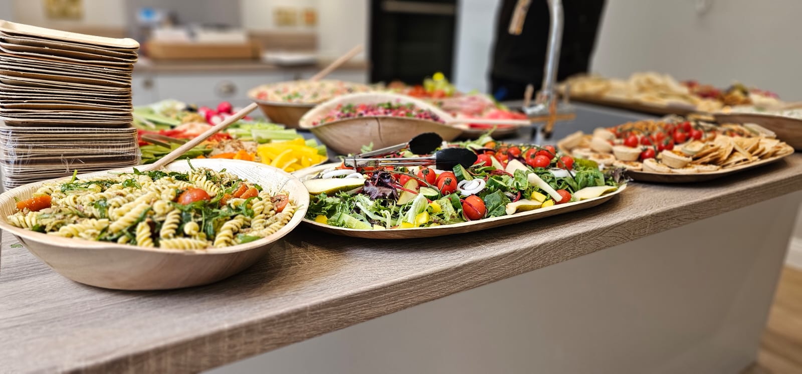 Lite Bites finger buffet laid out for a Cornwall party