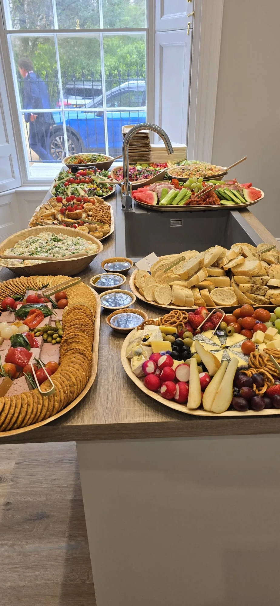 Event buffet catering for a party in Cornwall