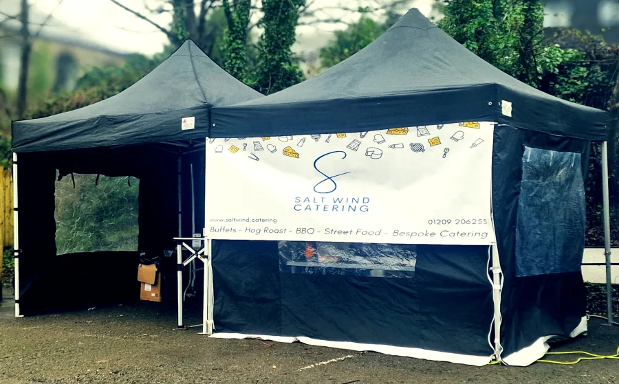 Salt Wind Catering coverage map — Cornwall and Devon